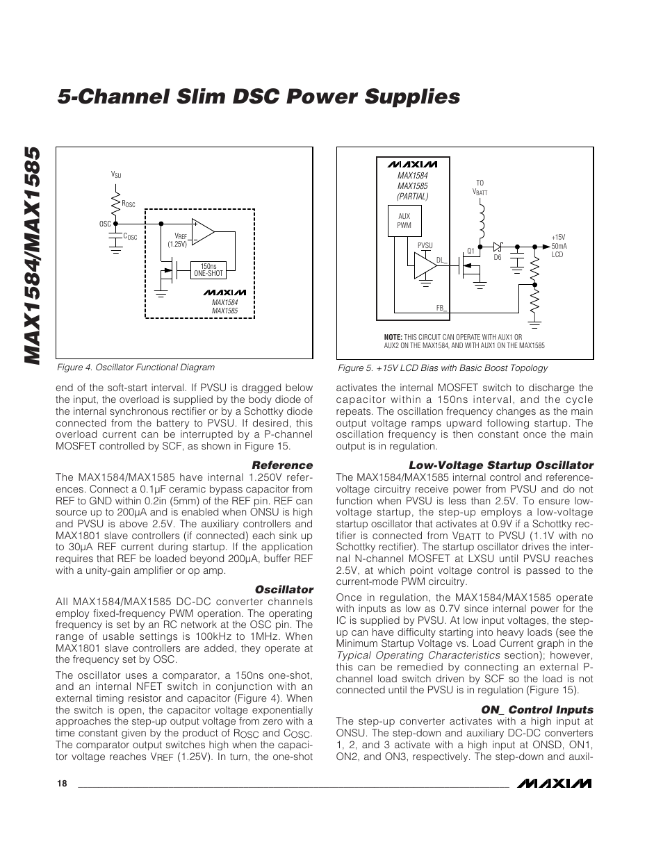 Channel slim dsc power supplies | Rainbow Electronics MAX1585 User Manual | Page 18 / 29