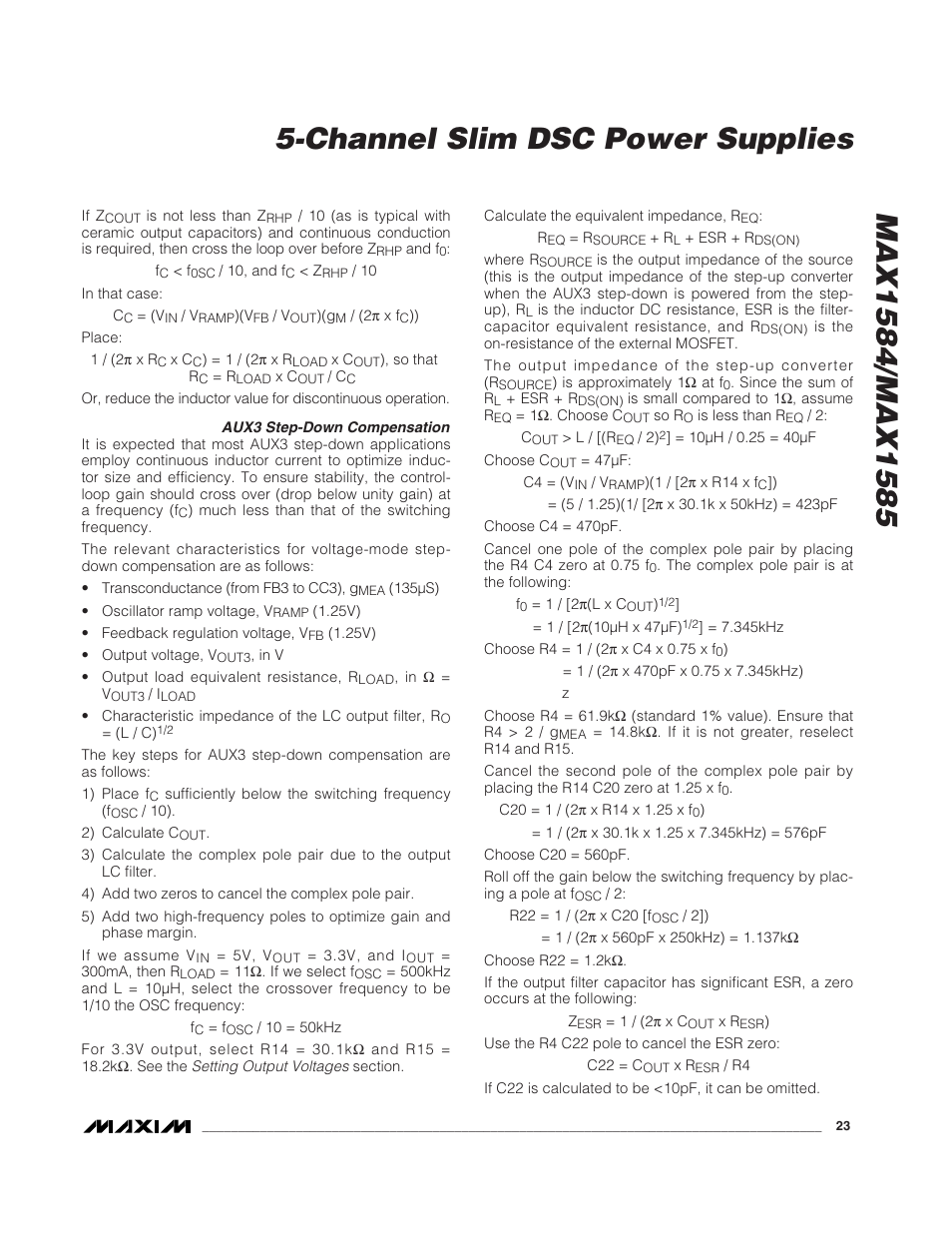 Rainbow Electronics MAX1585 User Manual | Page 23 / 29