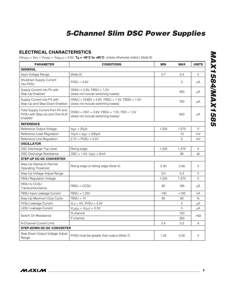 Rainbow Electronics MAX1585 User Manual | Page 5 / 29