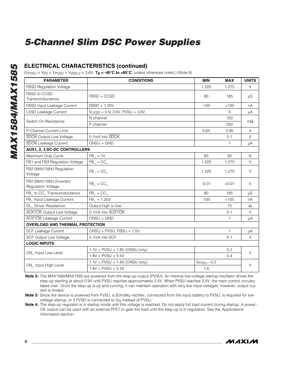 Rainbow Electronics MAX1585 User Manual | Page 6 / 29