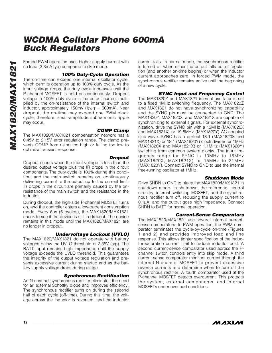 Rainbow Electronics MAX1821 User Manual | Page 12 / 18