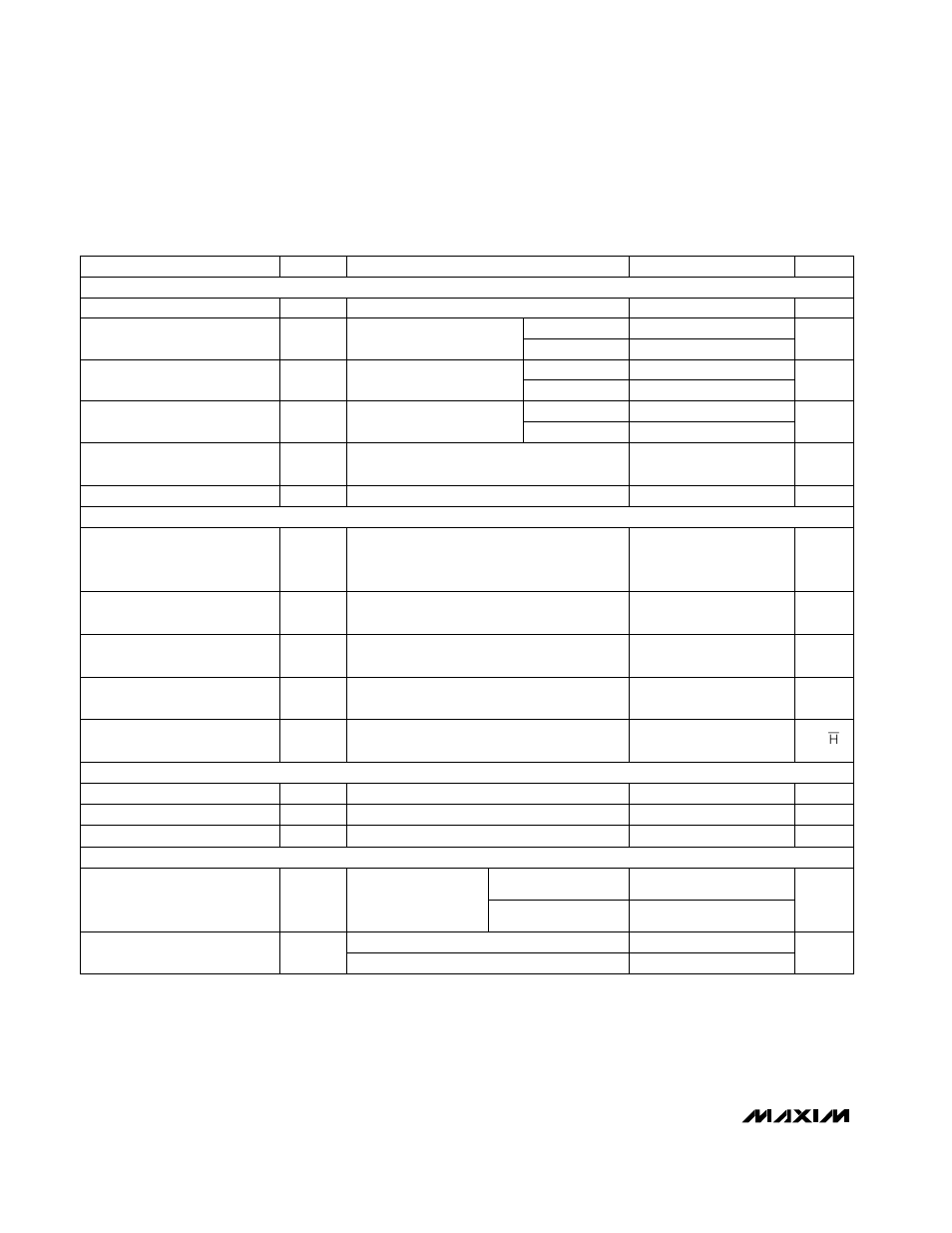 Electrical characteristics —max552 | Rainbow Electronics MAX552 User Manual | Page 4 / 12