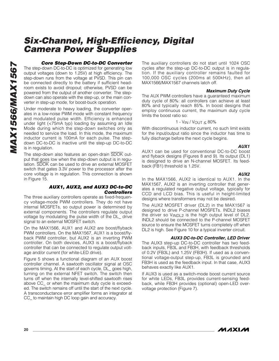 Rainbow Electronics MAX1567 User Manual | Page 20 / 35