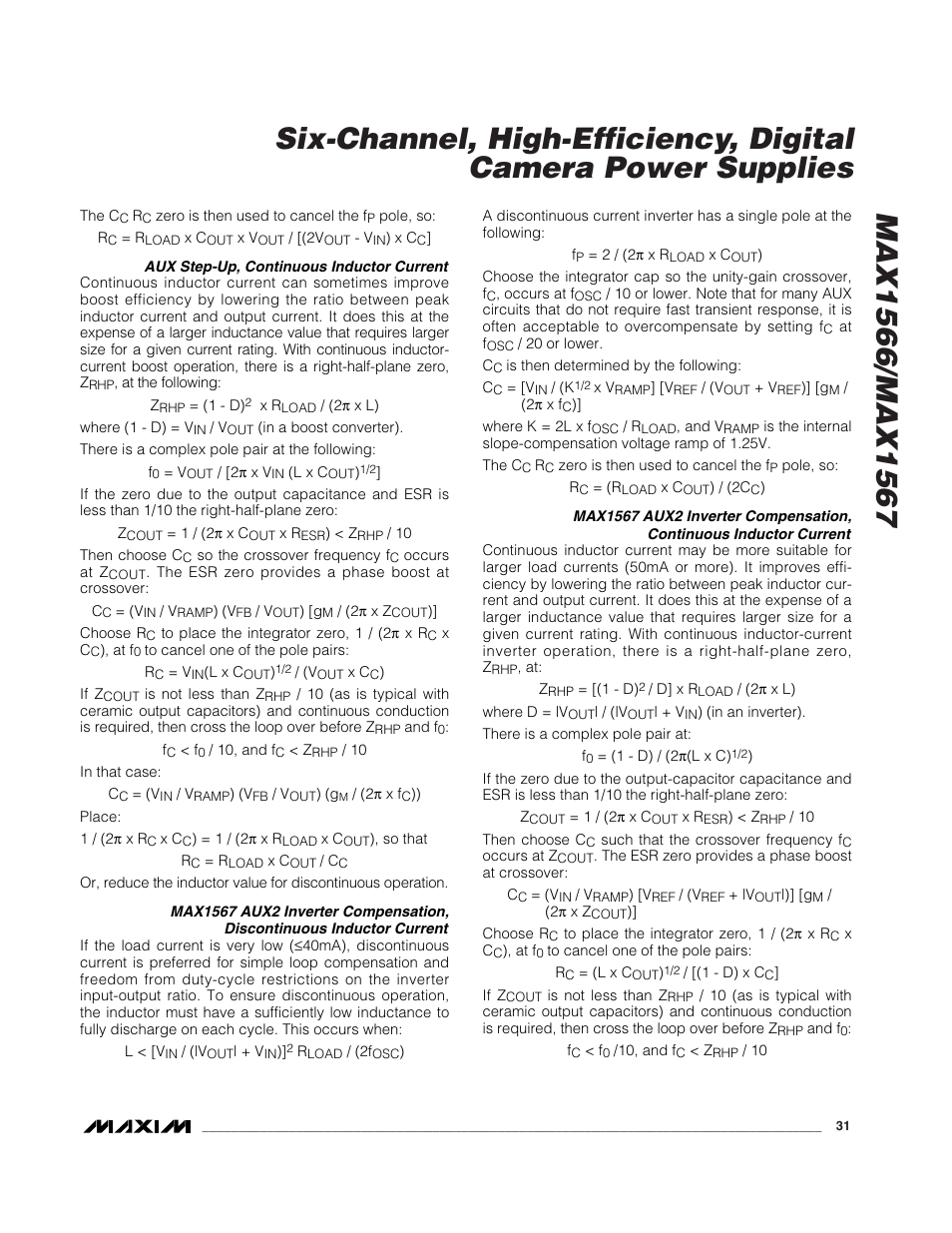 Rainbow Electronics MAX1567 User Manual | Page 31 / 35