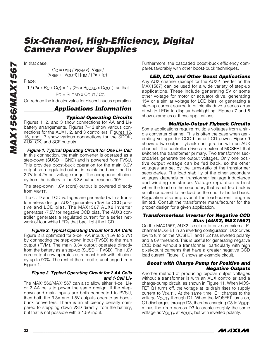 Applications information | Rainbow Electronics MAX1567 User Manual | Page 32 / 35