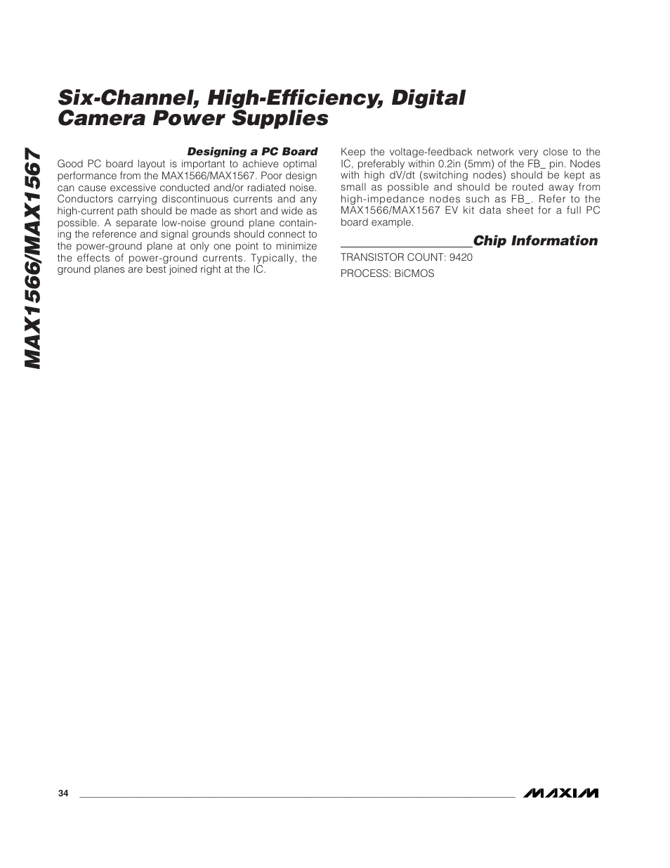 Rainbow Electronics MAX1567 User Manual | Page 34 / 35