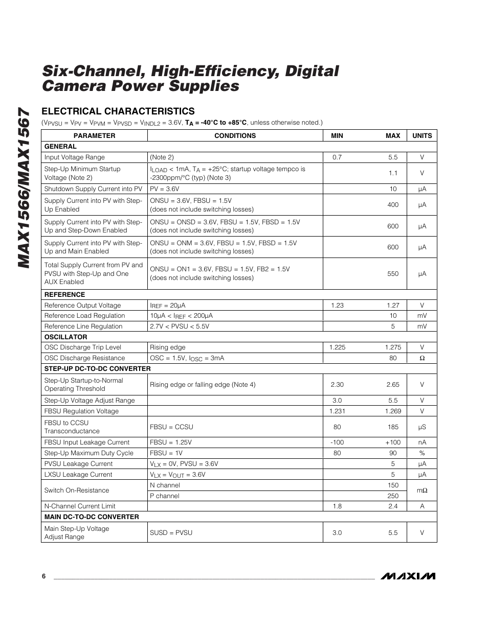 Rainbow Electronics MAX1567 User Manual | Page 6 / 35