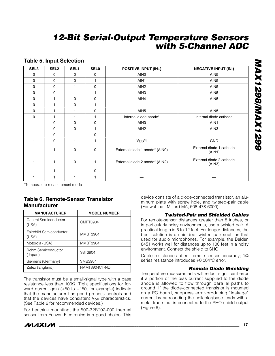 Rainbow Electronics MAX1299 User Manual | Page 17 / 20