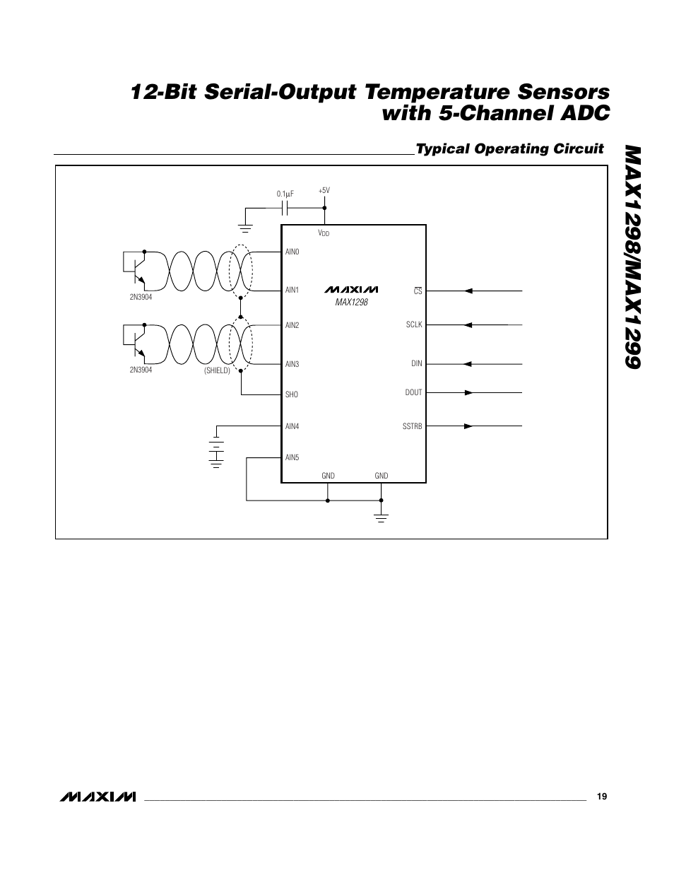 Typical operating circuit | Rainbow Electronics MAX1299 User Manual | Page 19 / 20