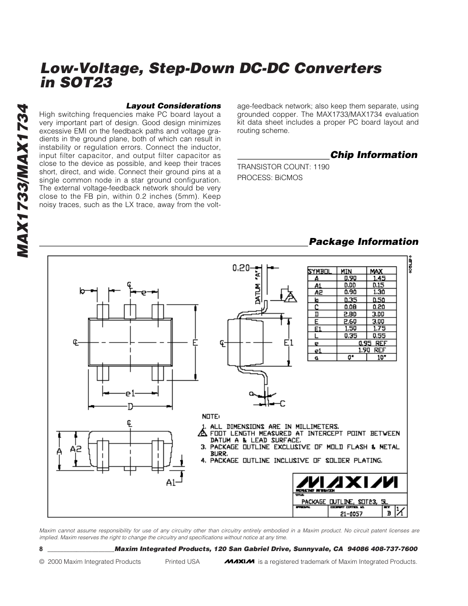 Rainbow Electronics MAX1734 User Manual | Page 8 / 8