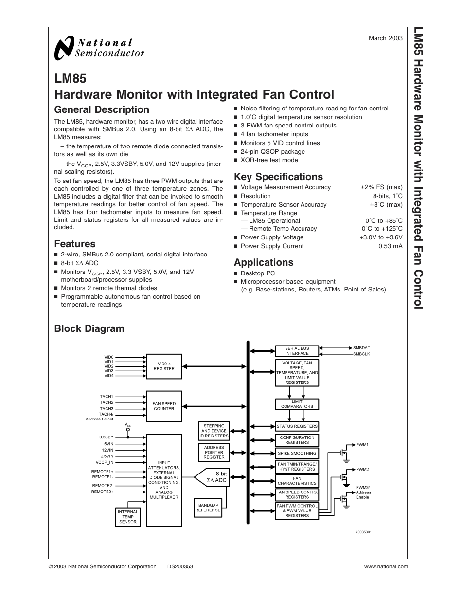 Rainbow Electronics LM85 User Manual | 26 pages