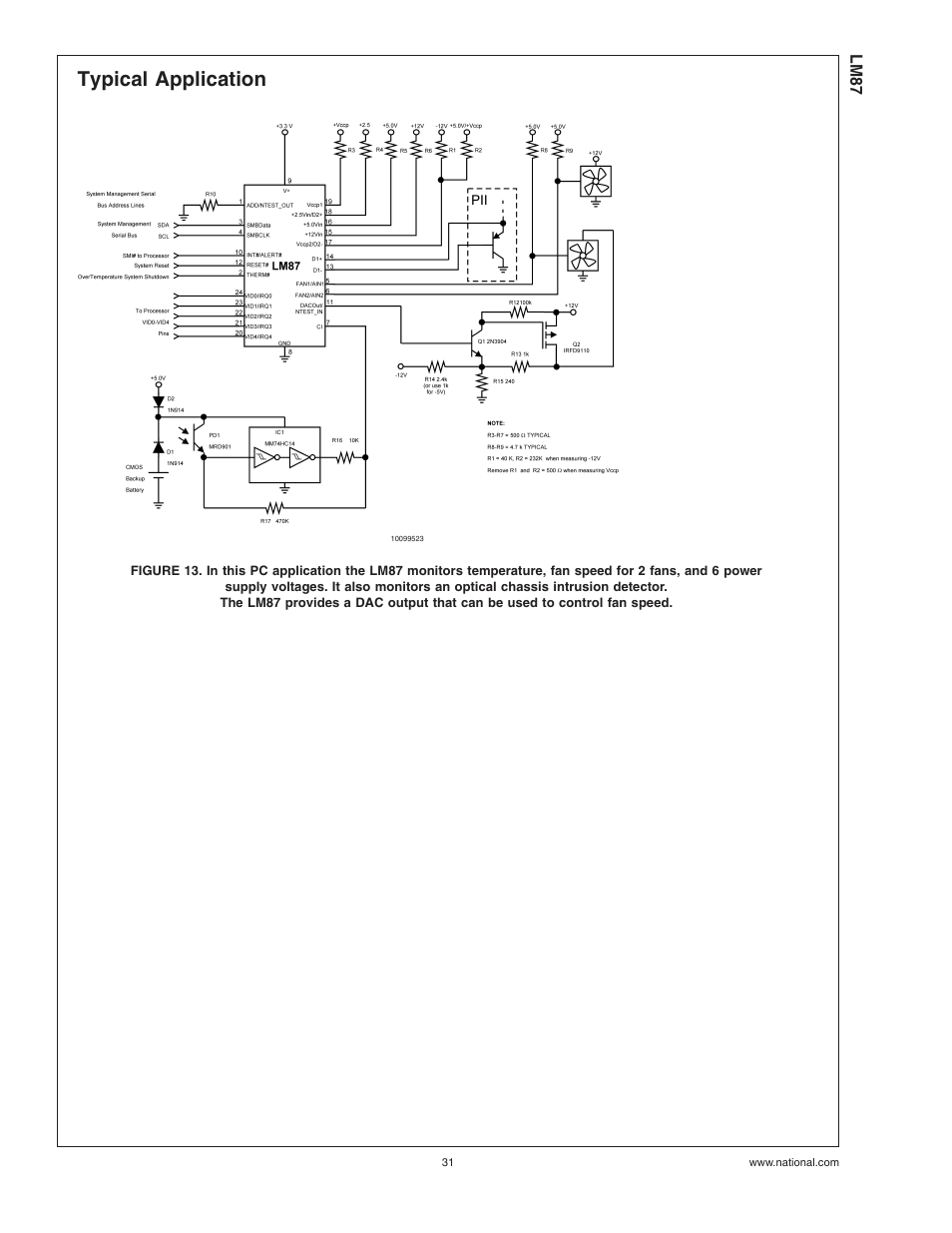 Typical application | Rainbow Electronics LM87 User Manual | Page 31 / 32