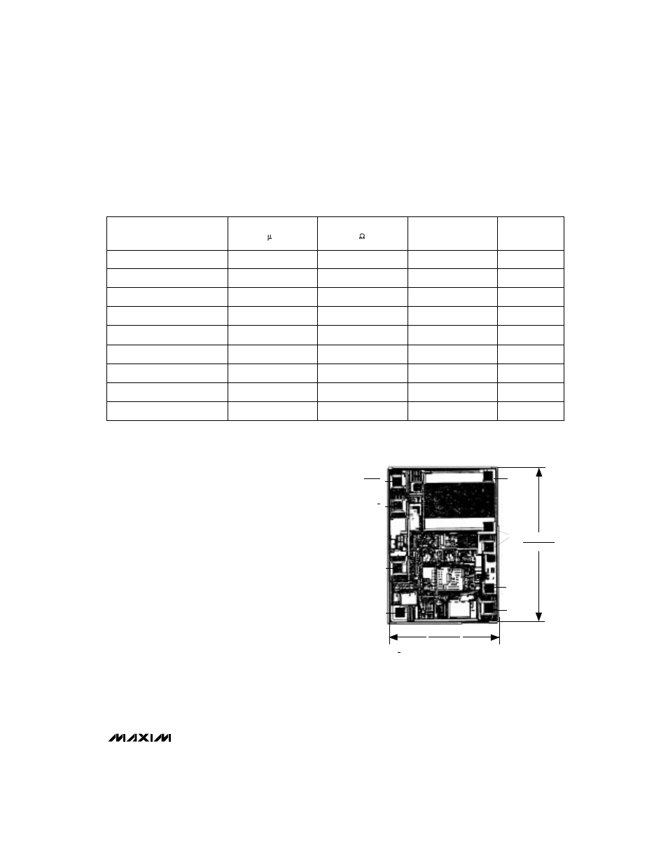 Chip topography, Table 2. surface-mount inductor information | Rainbow Electronics MAX867 User Manual | Page 11 / 12