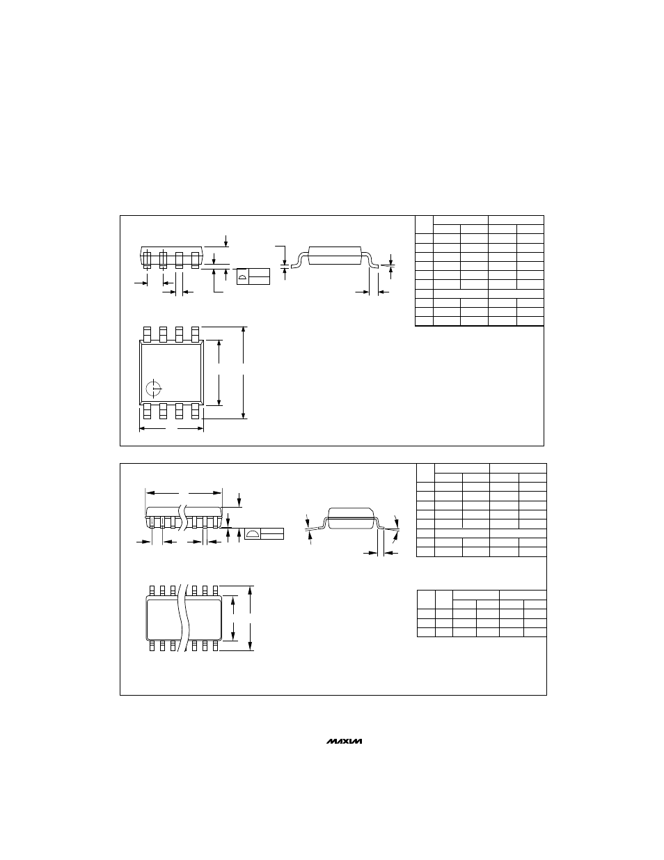 Package information, Pin µ max micromax small outline package, Narrow so small-outline package (0.150 in.) | Rainbow Electronics MAX867 User Manual | Page 12 / 12