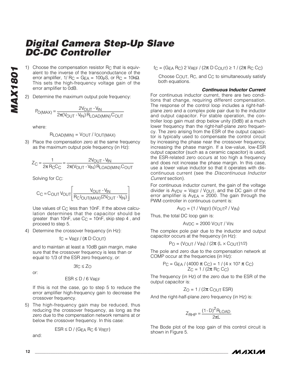 Rainbow Electronics MAX1801 User Manual | Page 12 / 16
