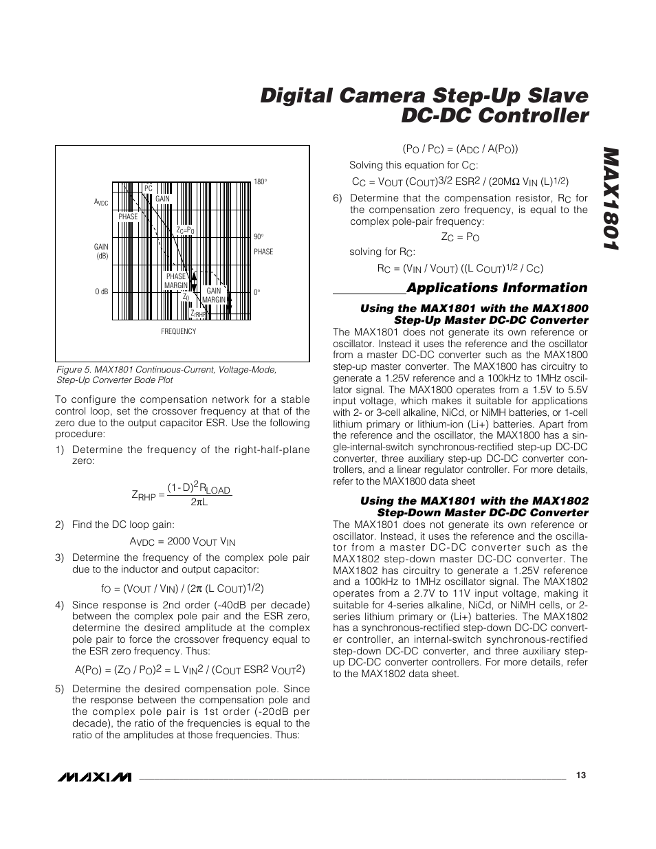 Applications information | Rainbow Electronics MAX1801 User Manual | Page 13 / 16
