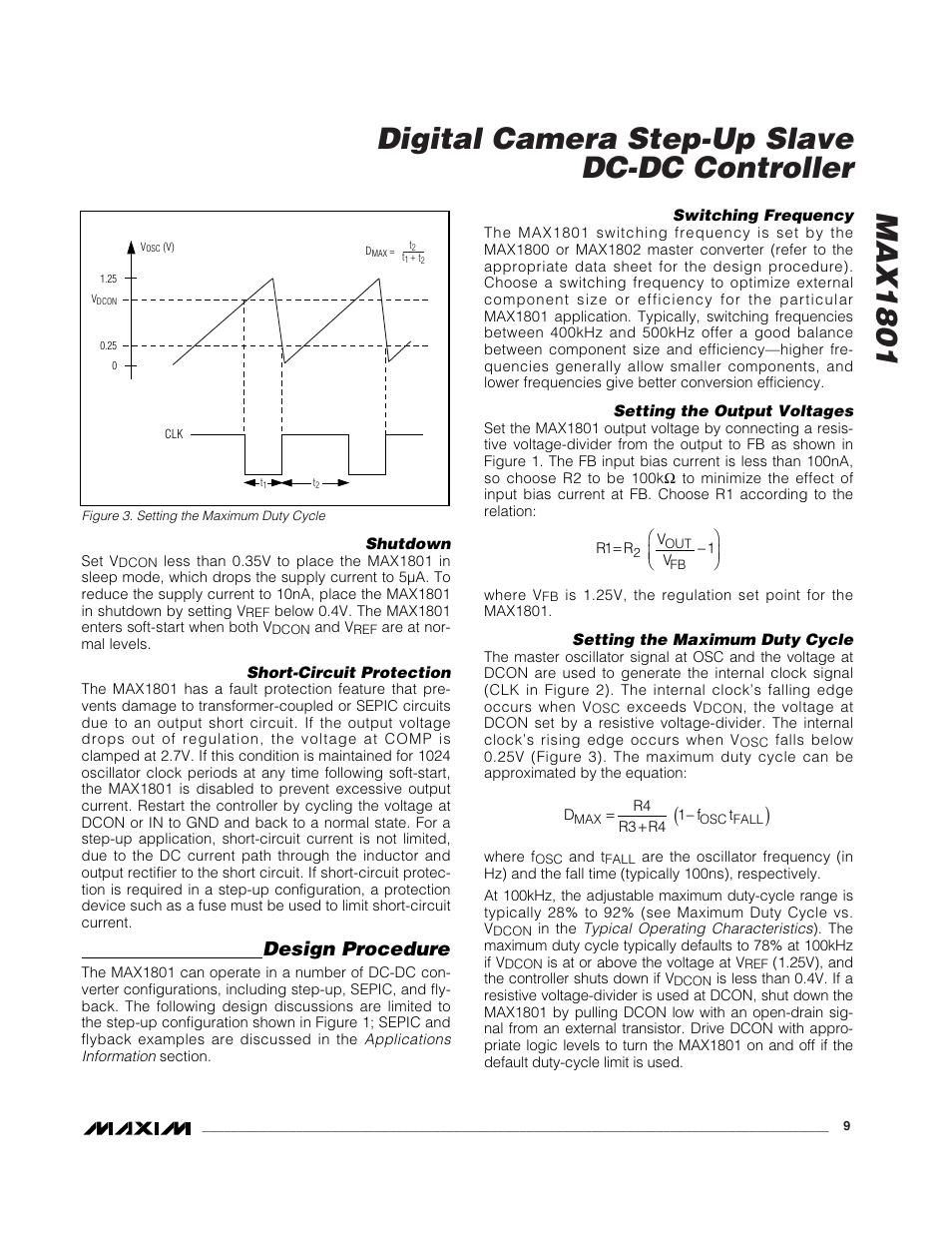 Design procedure | Rainbow Electronics MAX1801 User Manual | Page 9 / 16