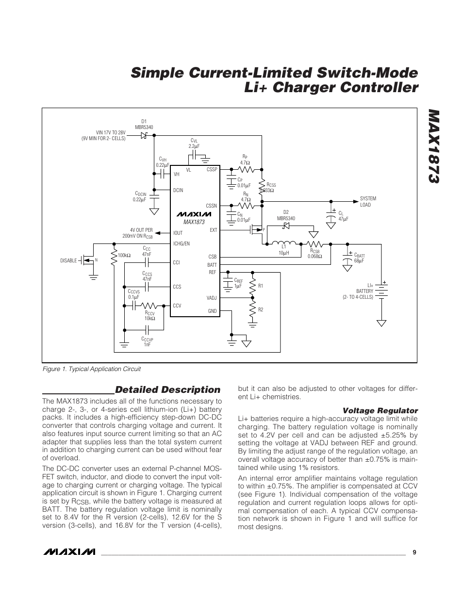 Detailed description, Voltage regulator | Rainbow Electronics MAX1873 User Manual | Page 9 / 14