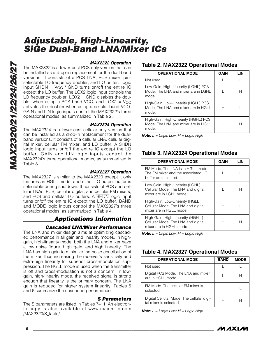Applications information | Rainbow Electronics MAX2327 User Manual | Page 16 / 28