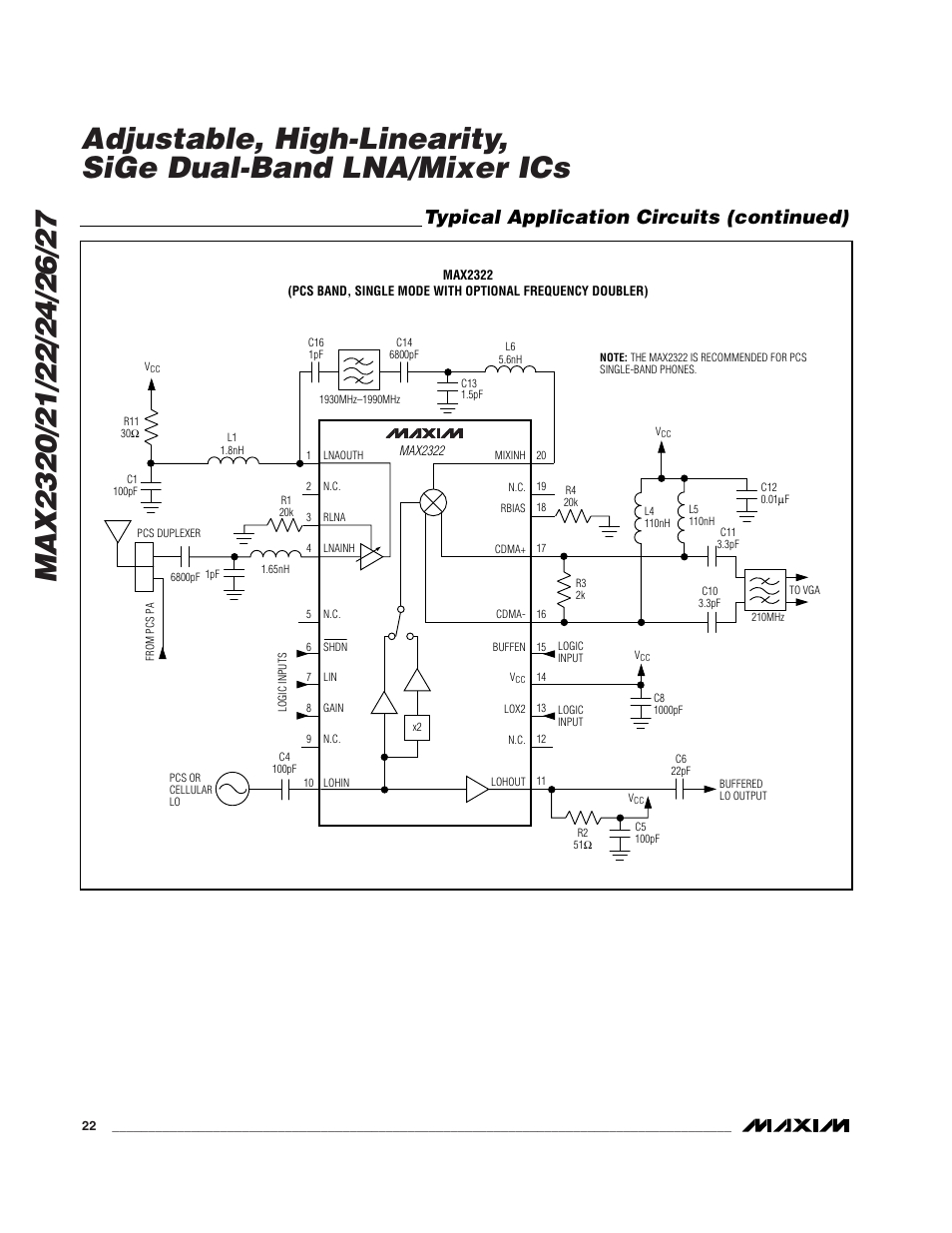 Typical application circuits (continued) | Rainbow Electronics MAX2327 User Manual | Page 22 / 28
