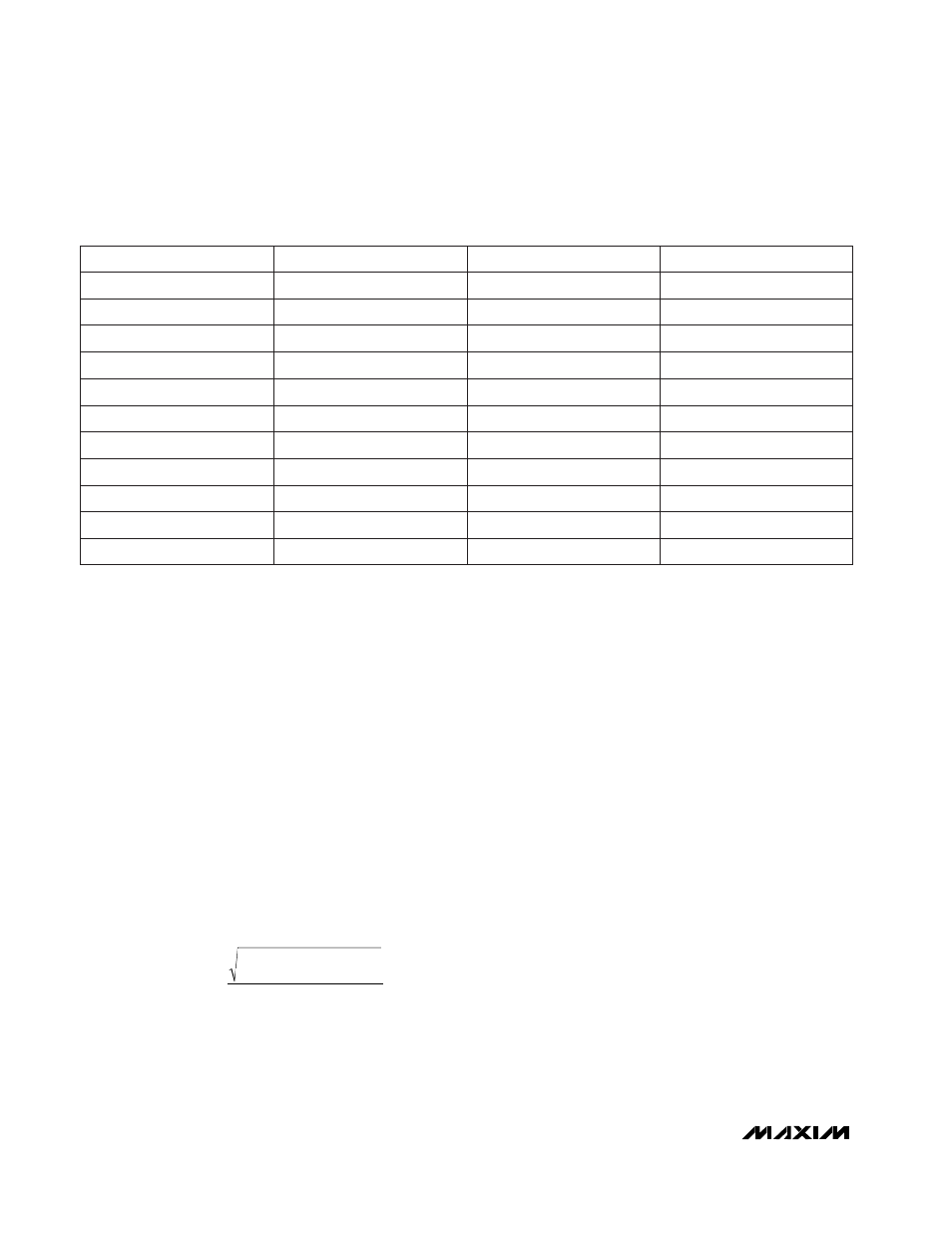 Table 1. binary output codes | Rainbow Electronics MAX1201 User Manual | Page 12 / 16