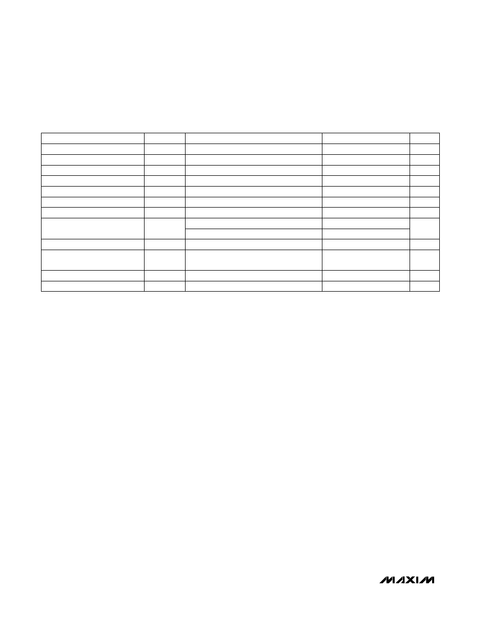 Digital input and output characteristics | Rainbow Electronics MAX1201 User Manual | Page 4 / 16