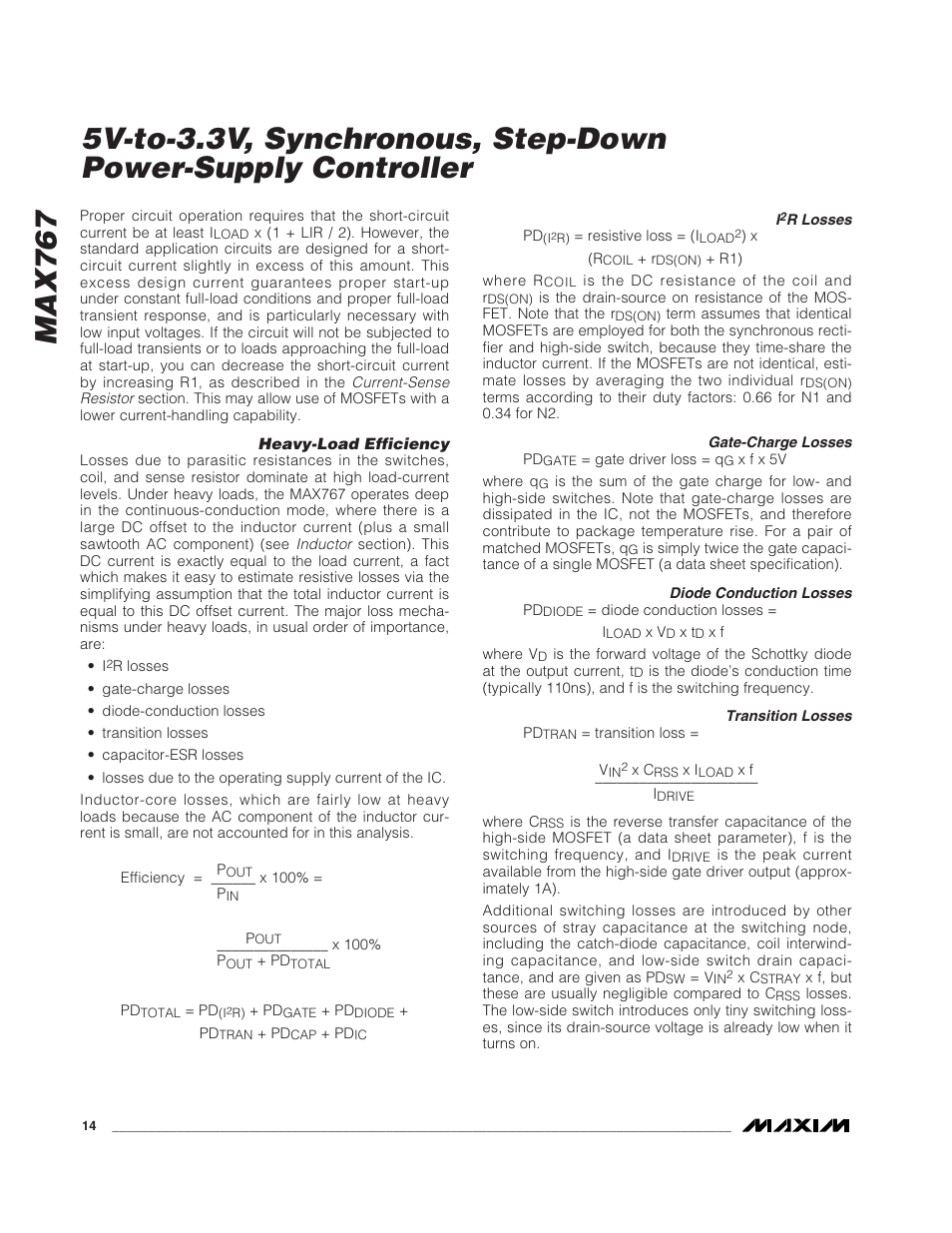 Max767 | Rainbow Electronics MAX767 User Manual | Page 14 / 19