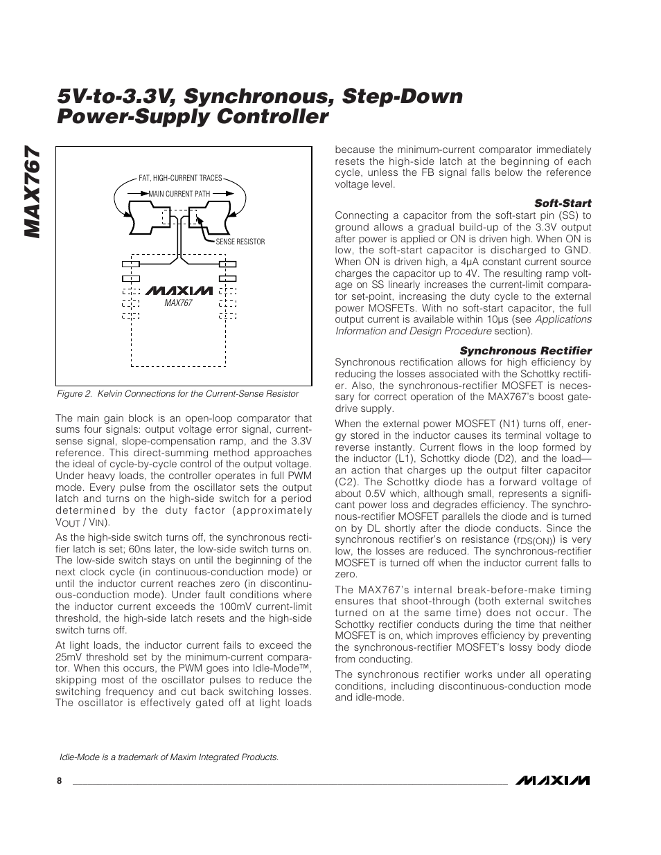 Max767 | Rainbow Electronics MAX767 User Manual | Page 8 / 19