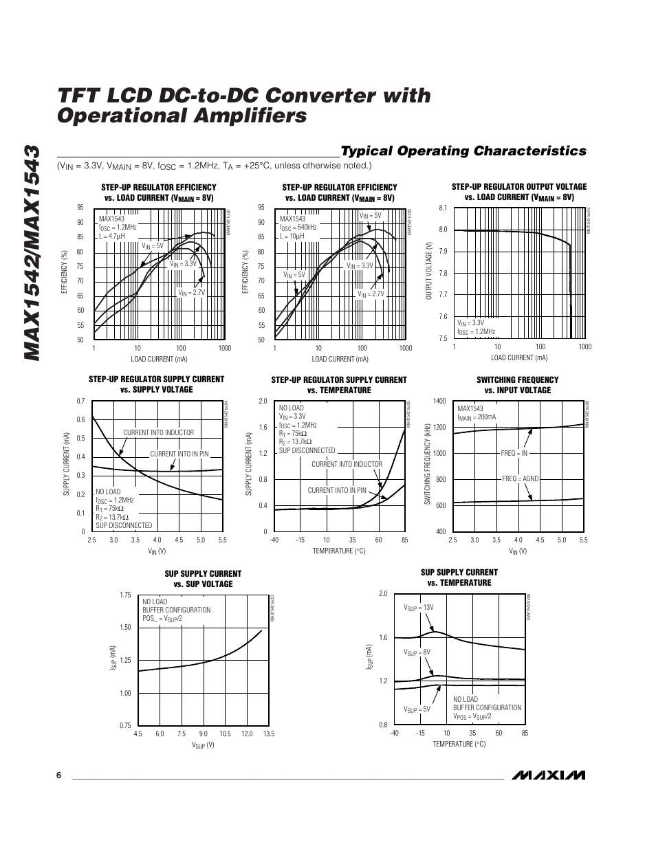 Typical operating characteristics | Rainbow Electronics MAX1543 User Manual | Page 6 / 20