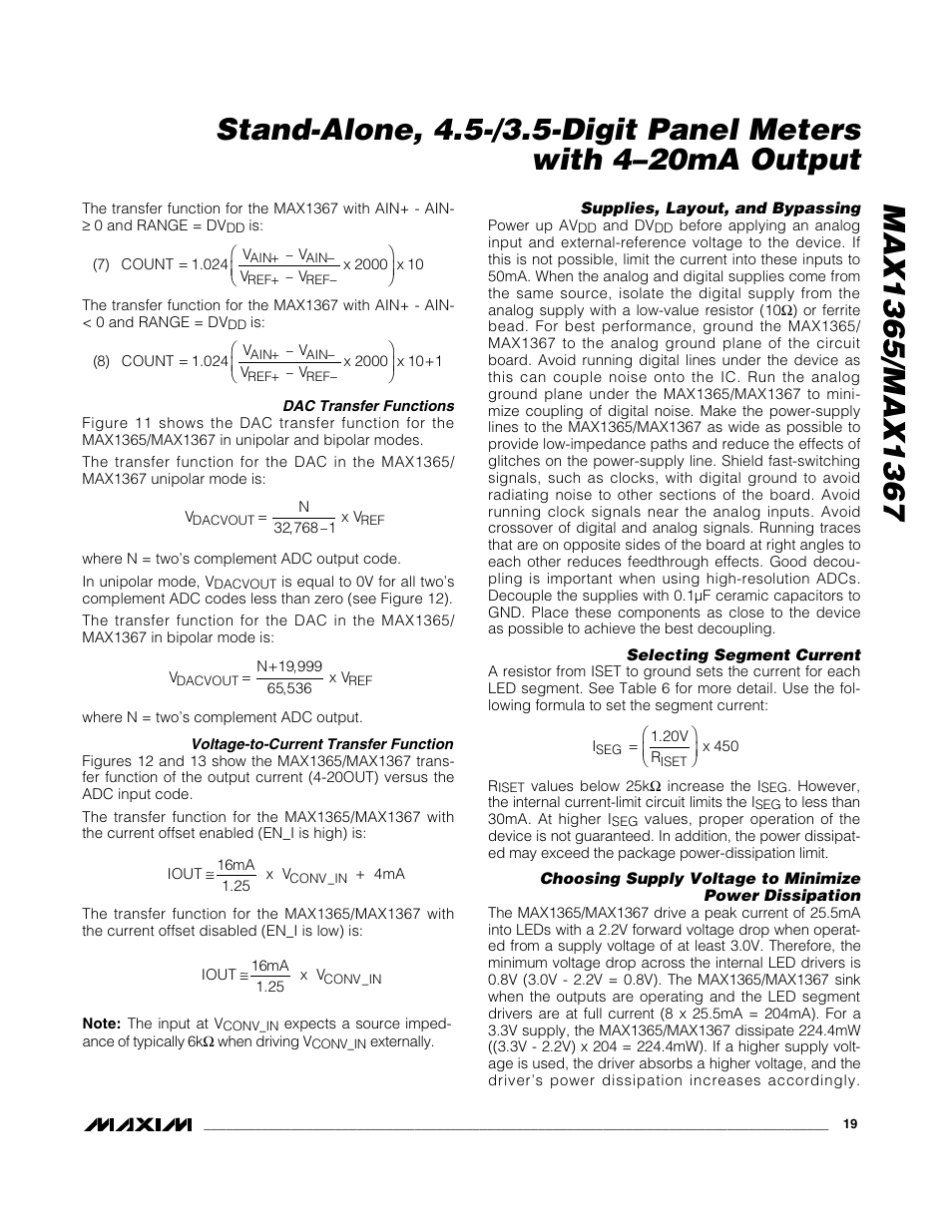 Rainbow Electronics MAX1367 User Manual | Page 19 / 25