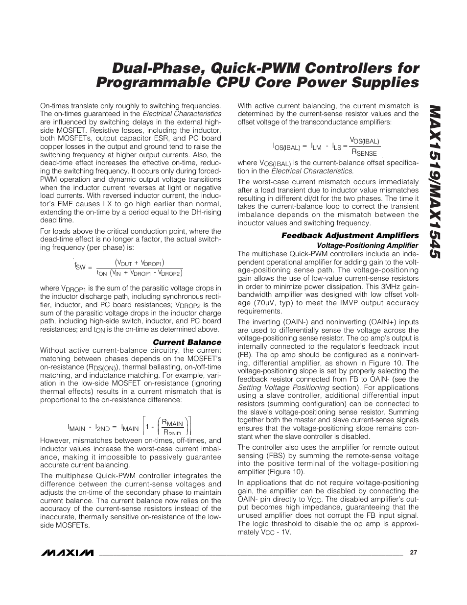 Rainbow Electronics MAX1545 User Manual | Page 27 / 43