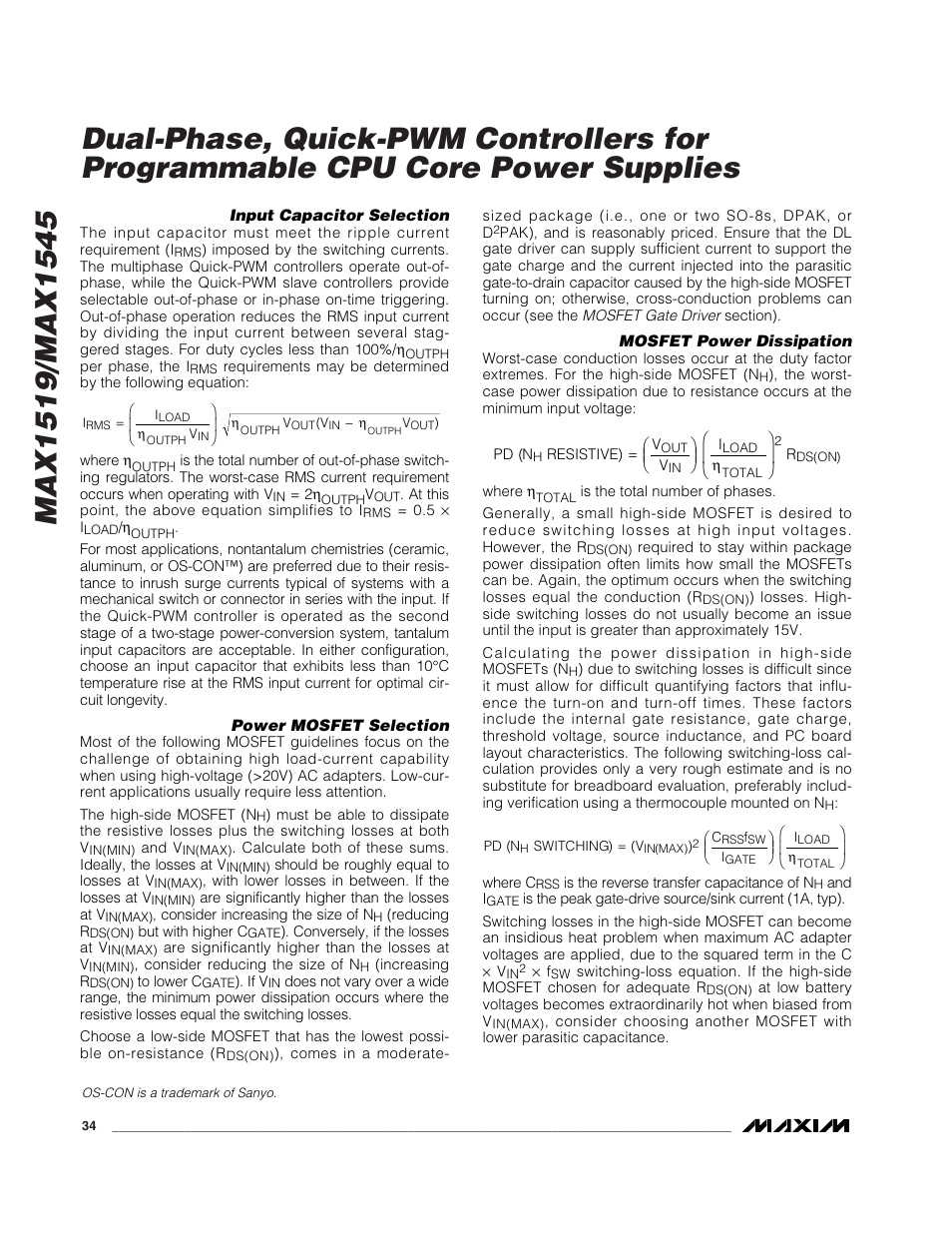Rainbow Electronics MAX1545 User Manual | Page 34 / 43