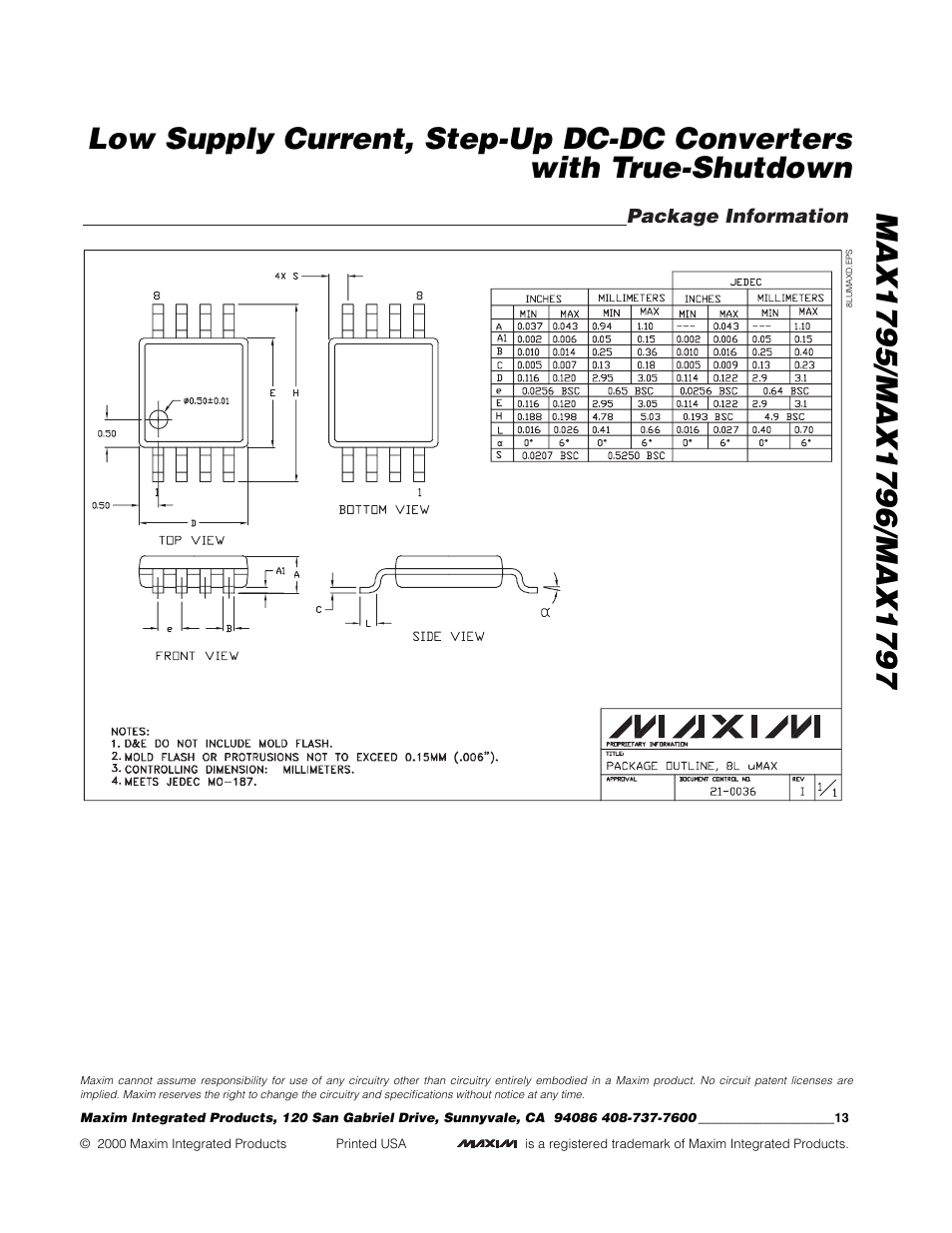 Rainbow Electronics MAX1797 User Manual | Page 13 / 13