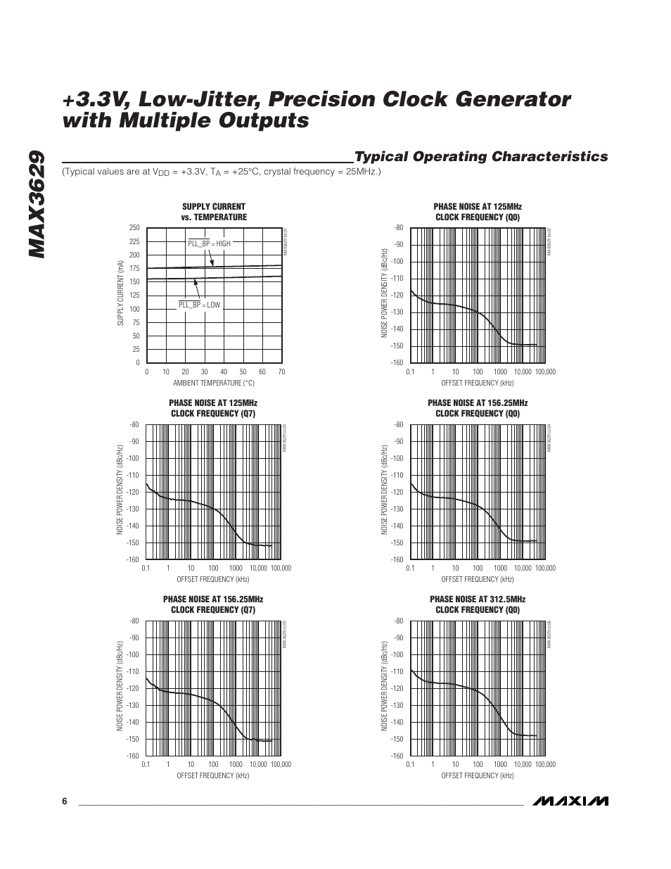 Typical operating characteristics | Rainbow Electronics MAX3629 User Manual | Page 6 / 12