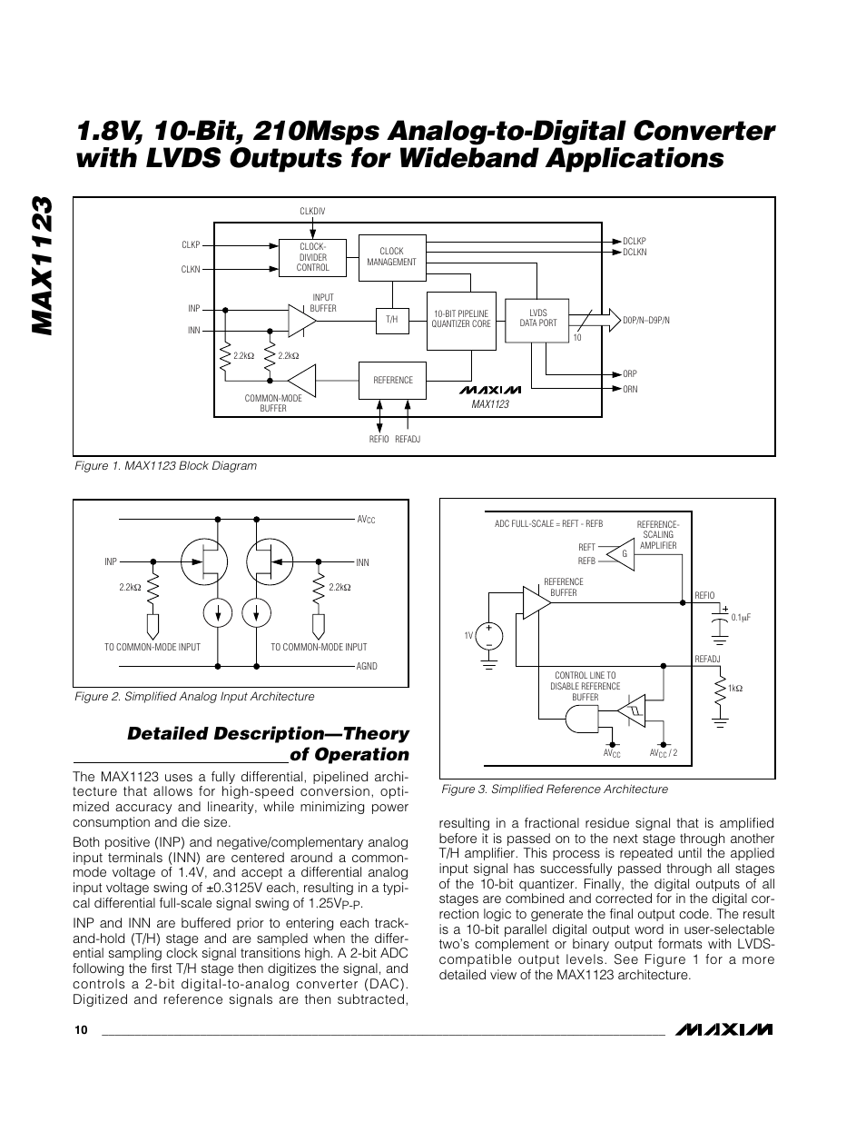 Max1123, Detailed description—theory of operation | Rainbow Electronics MAX1123 User Manual | Page 10 / 17