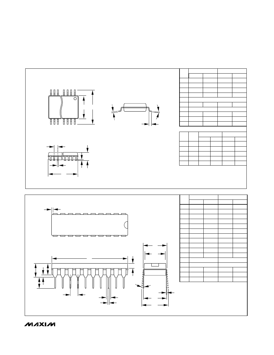 Package information, Ssop shrink small-outline package, Pin plastic dual-in-line package | Rainbow Electronics MAX1204 User Manual | Page 23 / 24