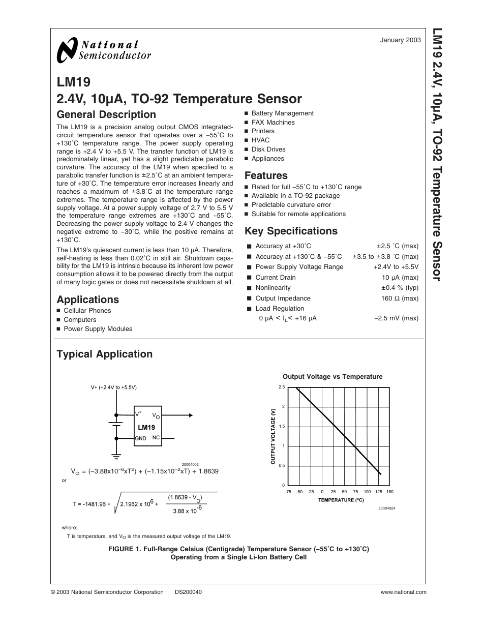 Rainbow Electronics LM19 User Manual | 8 pages