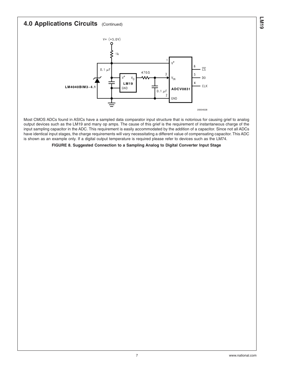 0 applications circuits | Rainbow Electronics LM19 User Manual | Page 7 / 8