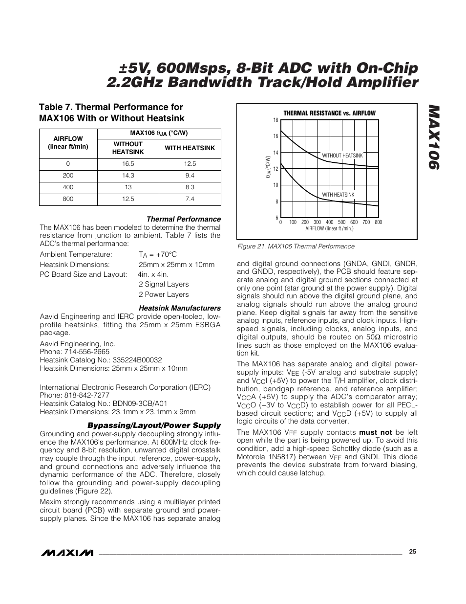 Rainbow Electronics MAX106 User Manual | Page 25 / 31