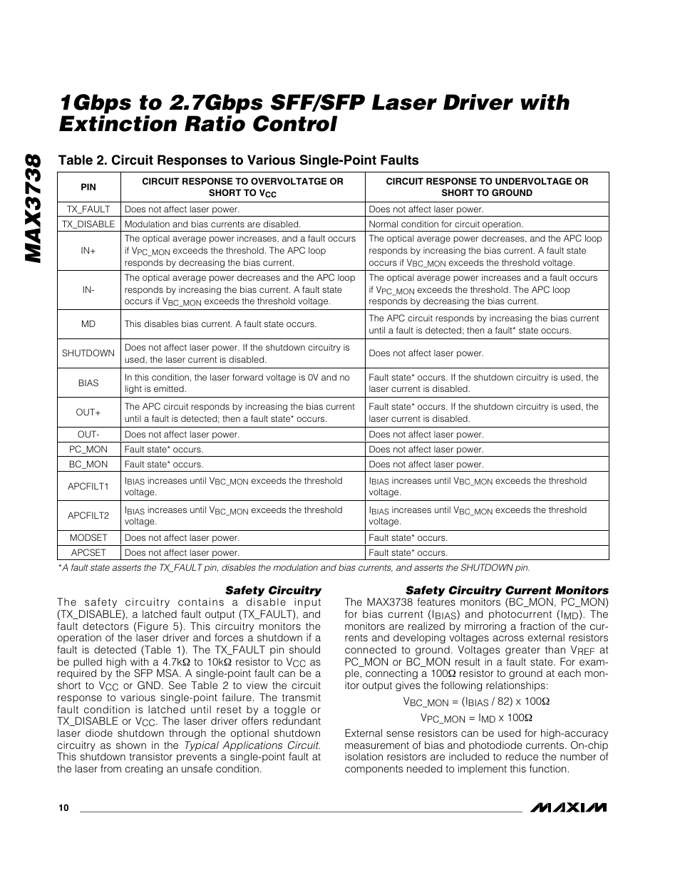 Max3738 | Rainbow Electronics MAX3738 User Manual | Page 10 / 14