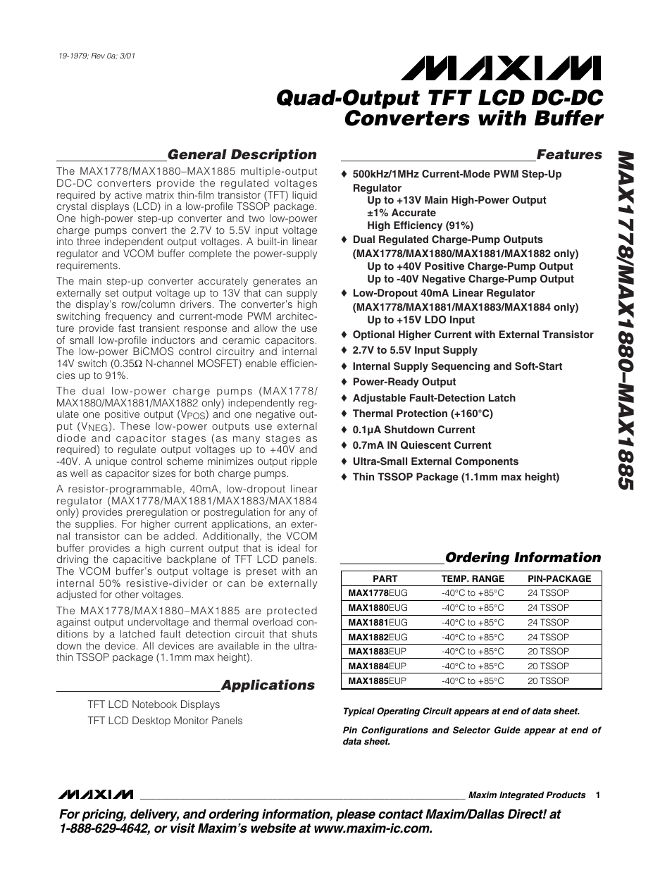 Rainbow Electronics MAX1885 User Manual | 38 pages