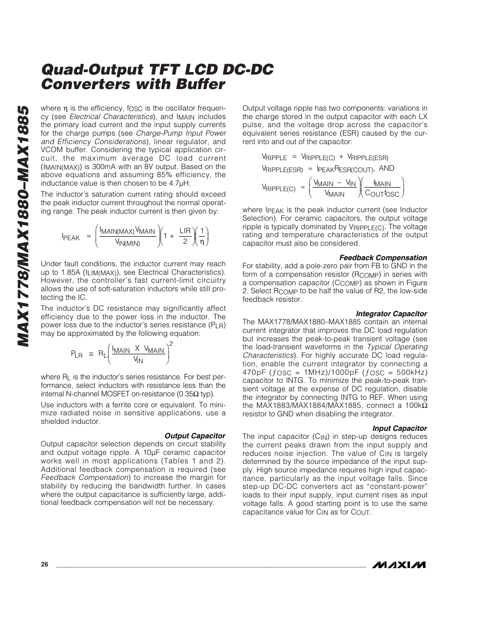 Rainbow Electronics MAX1885 User Manual | Page 26 / 38