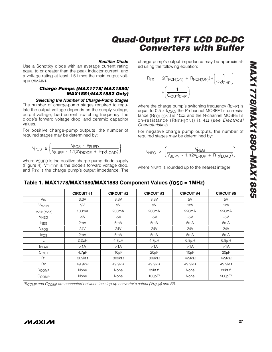 1mhz) | Rainbow Electronics MAX1885 User Manual | Page 27 / 38