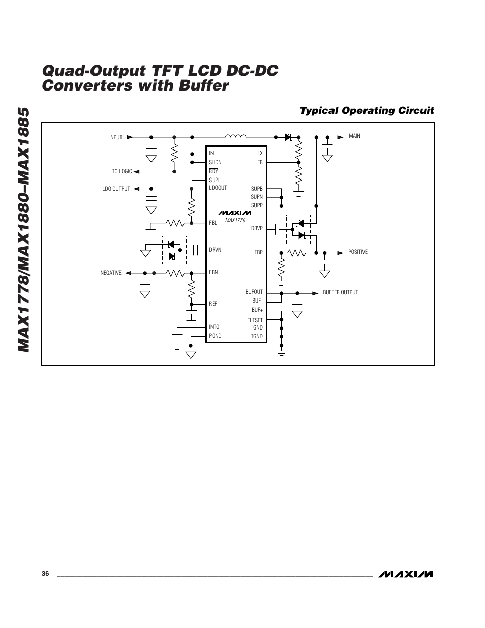 Typical operating circuit | Rainbow Electronics MAX1885 User Manual | Page 36 / 38
