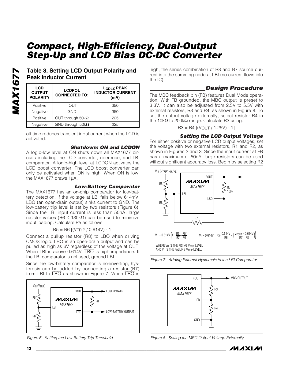 Design procedure | Rainbow Electronics MAX1677 User Manual | Page 12 / 16