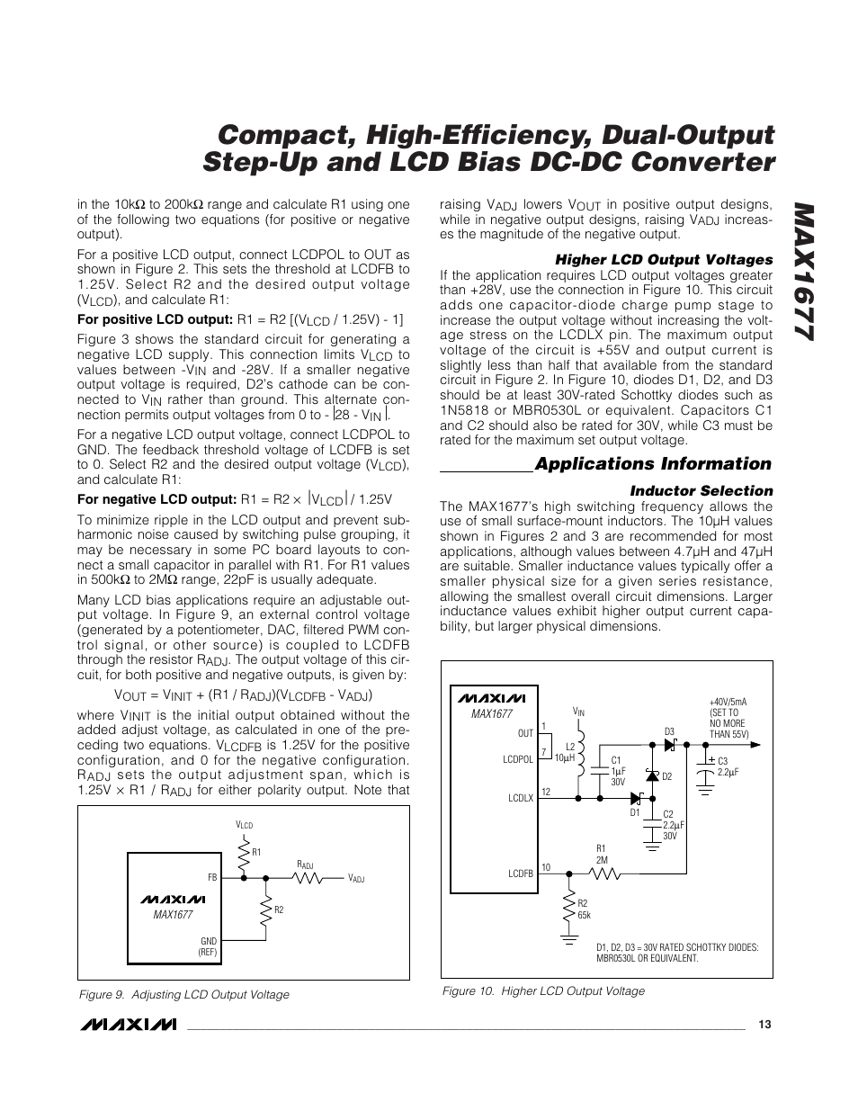 Applications information | Rainbow Electronics MAX1677 User Manual | Page 13 / 16