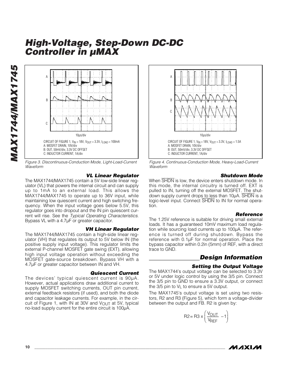 Design information | Rainbow Electronics MAX1745 User Manual | Page 10 / 14