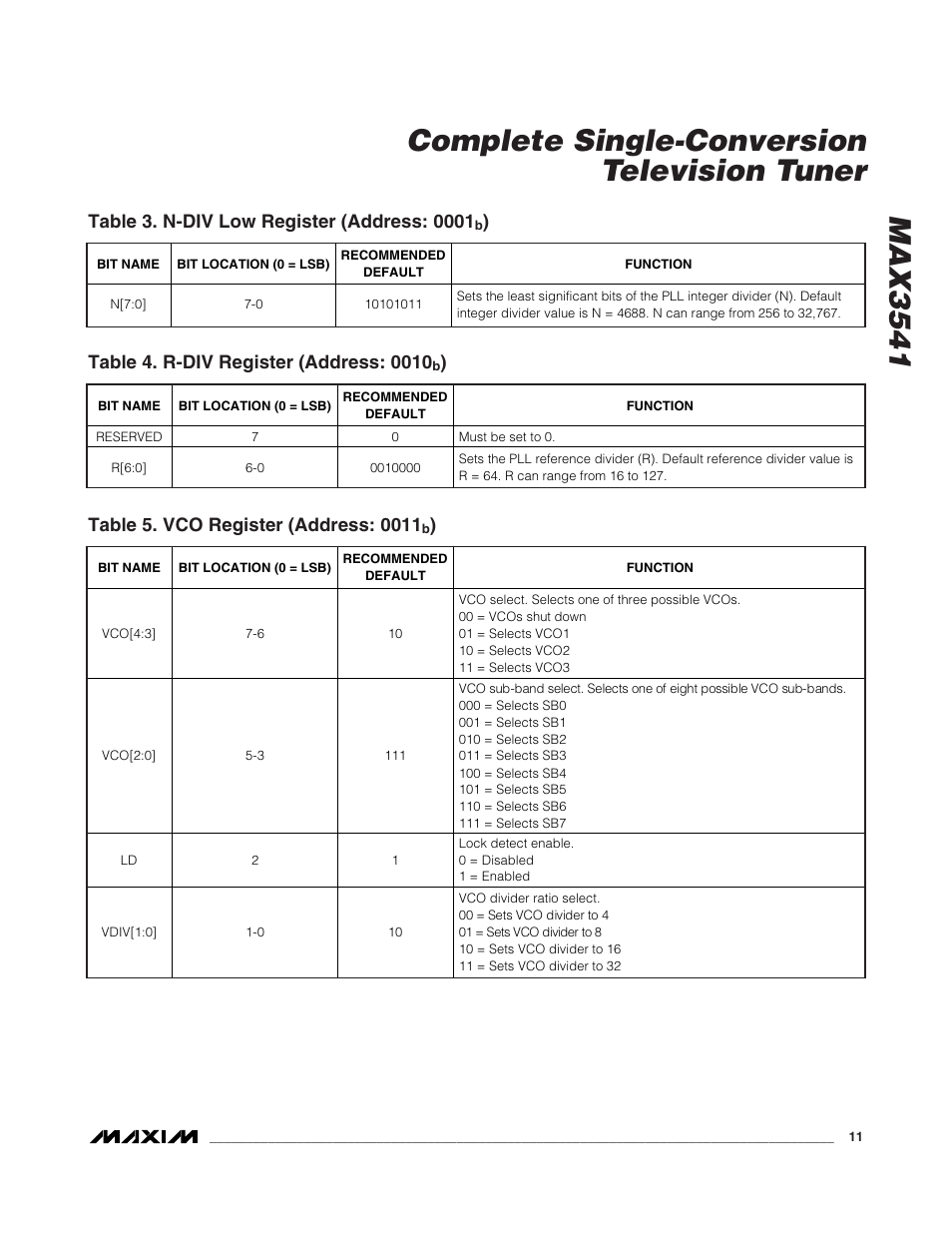 Rainbow Electronics MAX3541 User Manual | Page 11 / 20