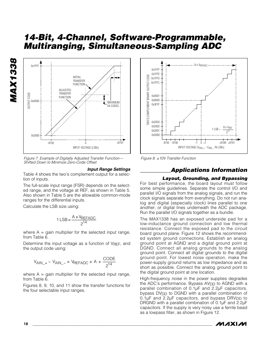 Max1338, Applications information | Rainbow Electronics MAX1338 User Manual | Page 18 / 24