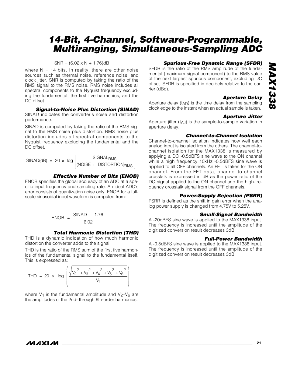 Rainbow Electronics MAX1338 User Manual | Page 21 / 24